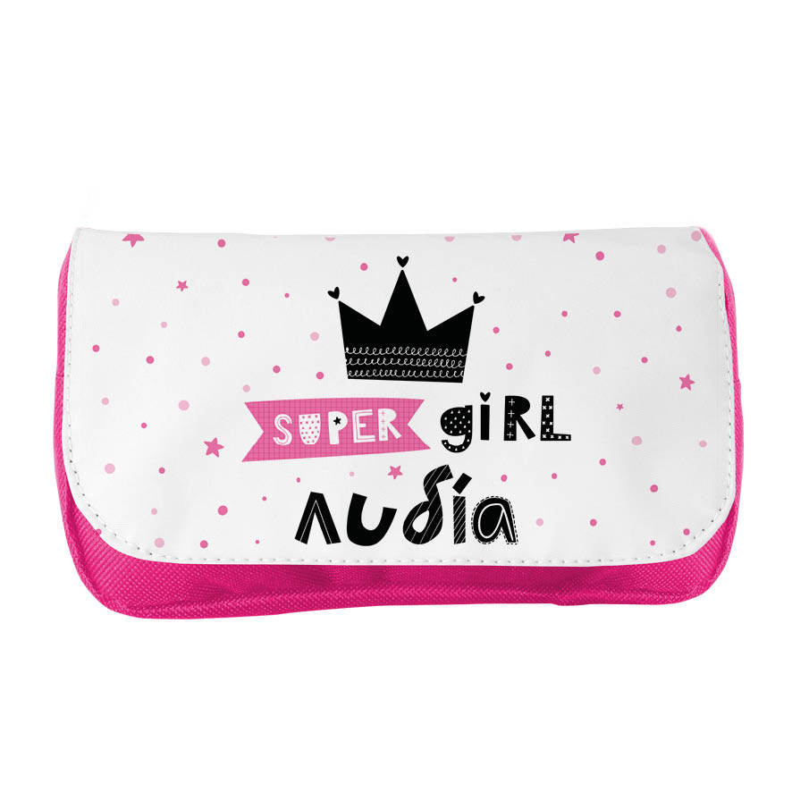 Κασετίνα δύο θέσεων “Super Girl”