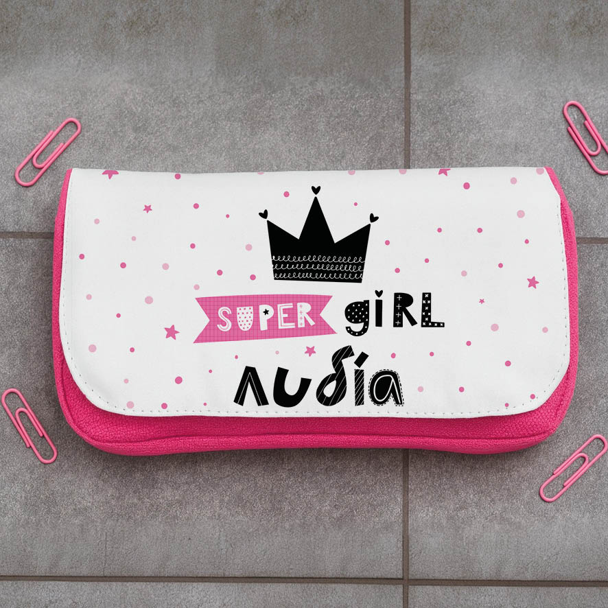 Κασετίνα δύο θέσεων “Super Girl”