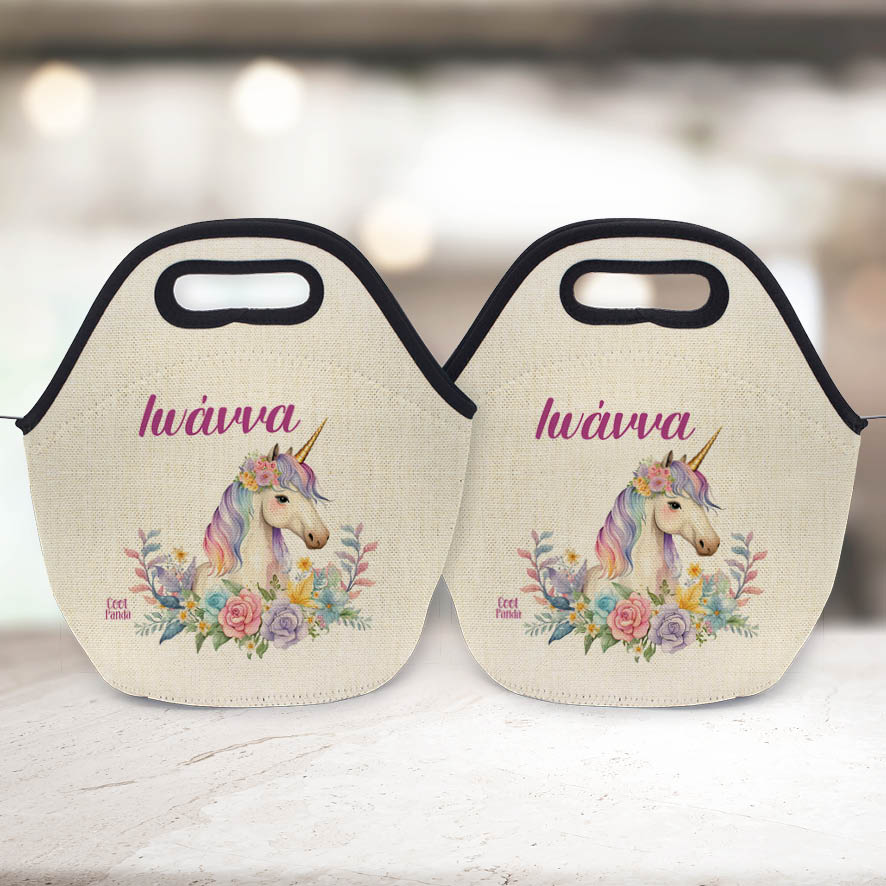 Τσαντάκι φαγητού “Floral Μονόκερος”