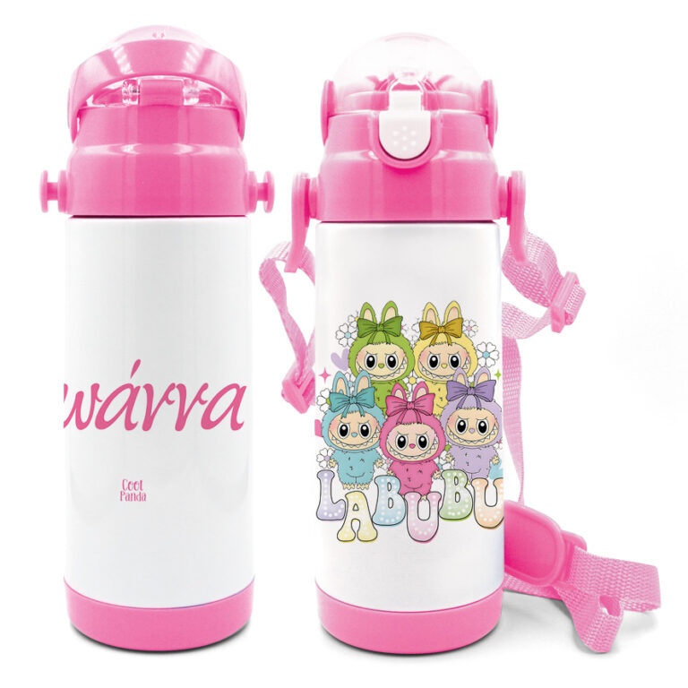 Μπουκάλι νερού θερμός με καλαμάκι “Labubu”