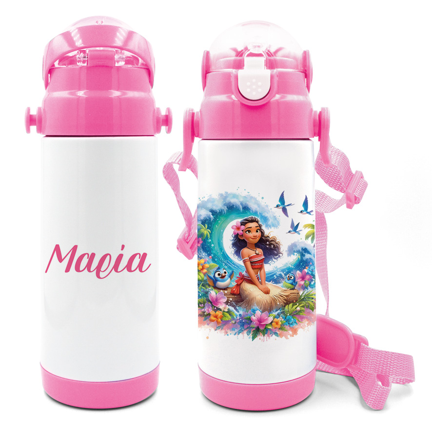Μπουκάλι νερού θερμός με καλαμάκι “Moana”