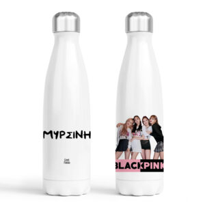 Μπουκάλι νερού θερμός λευκό “Black Pink photo”