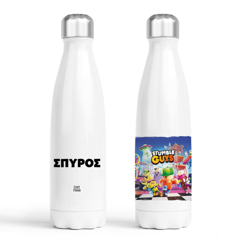 Μπουκάλι νερού θερμός λευκό “Stumble guys”