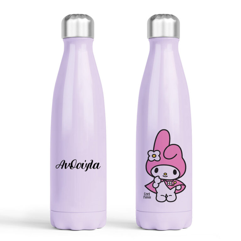 Μπουκάλι νερού θερμός μωβ “Kuromi Pink”