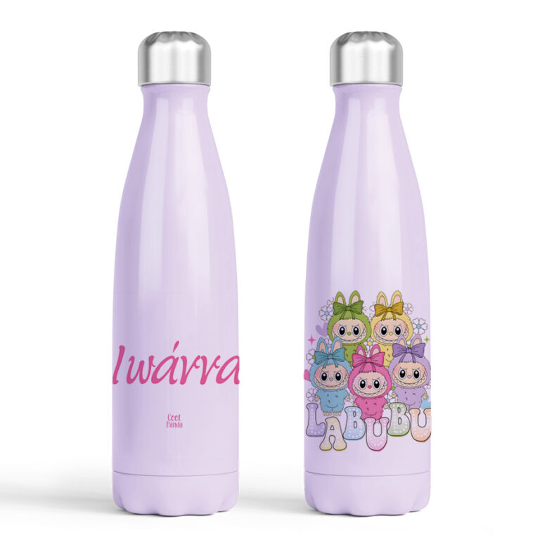 Μπουκάλι νερού θερμός μωβ “Labubu”