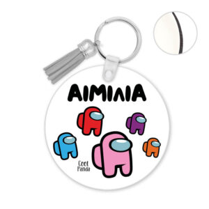 Μπρελόκ ξύλινο “Among us” girl