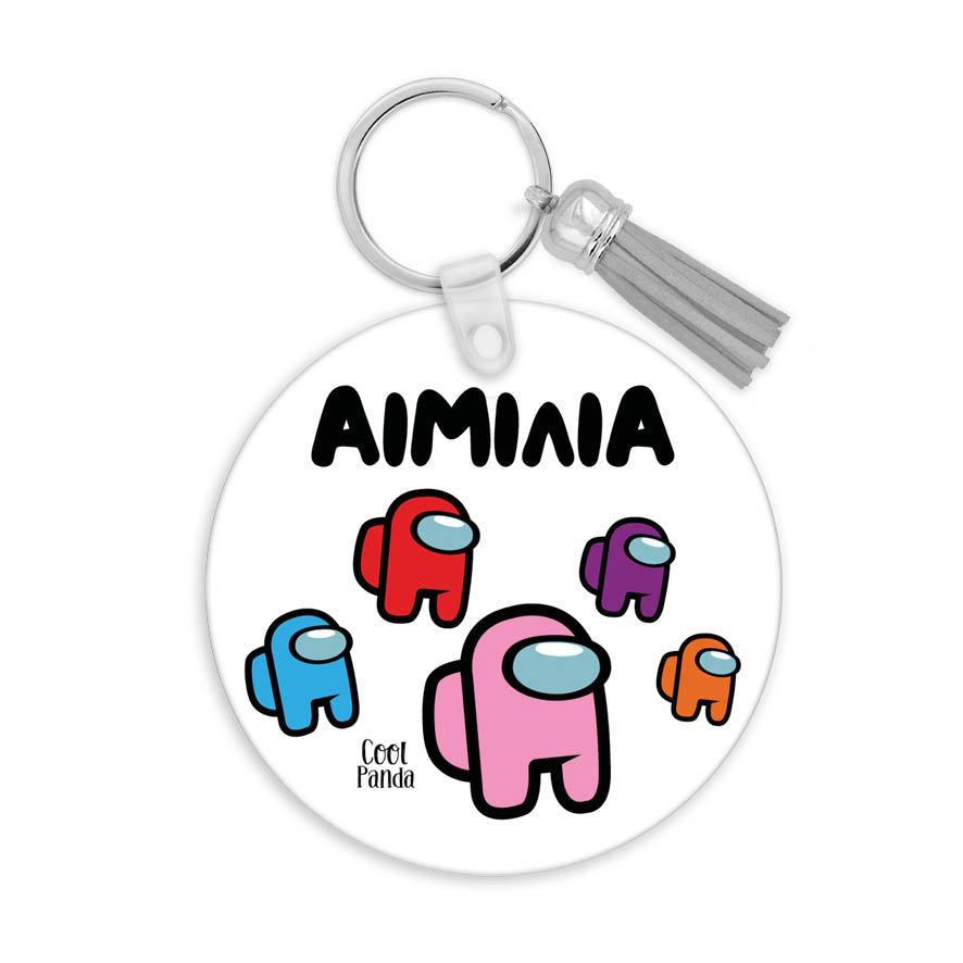 Μπρελόκ ξύλινο “Among us” girl