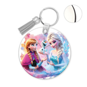 Μπρελόκ ξύλινο “Frozen Elsa & Anna”