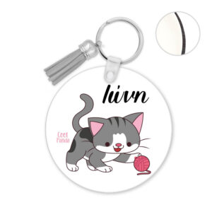 Μπρελόκ ξύλινο “Γατούλες και σκυλάκια”