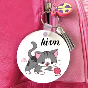 Μπρελόκ ξύλινο “Γατούλες και σκυλάκια”