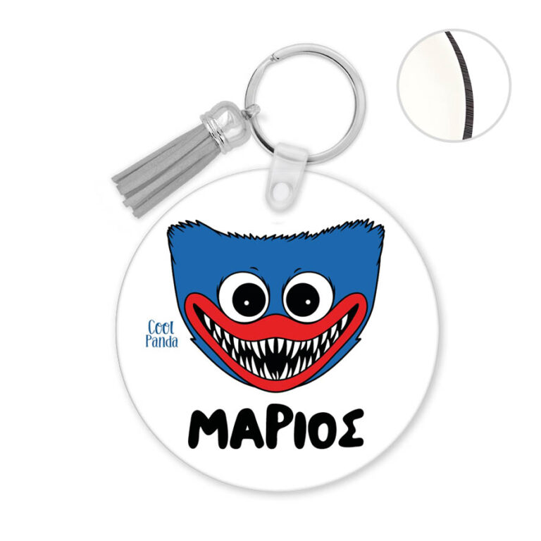 Μπρελόκ ξύλινο “Huggy Wuggy”