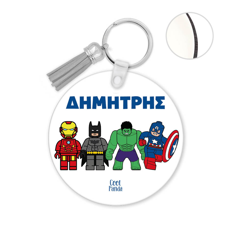 Μπρελόκ ξύλινο “Marvel Heroes”