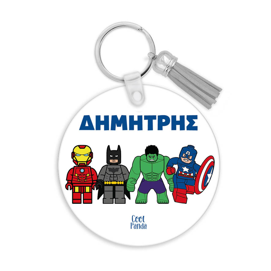 Μπρελόκ ξύλινο “Marvel Heroes”