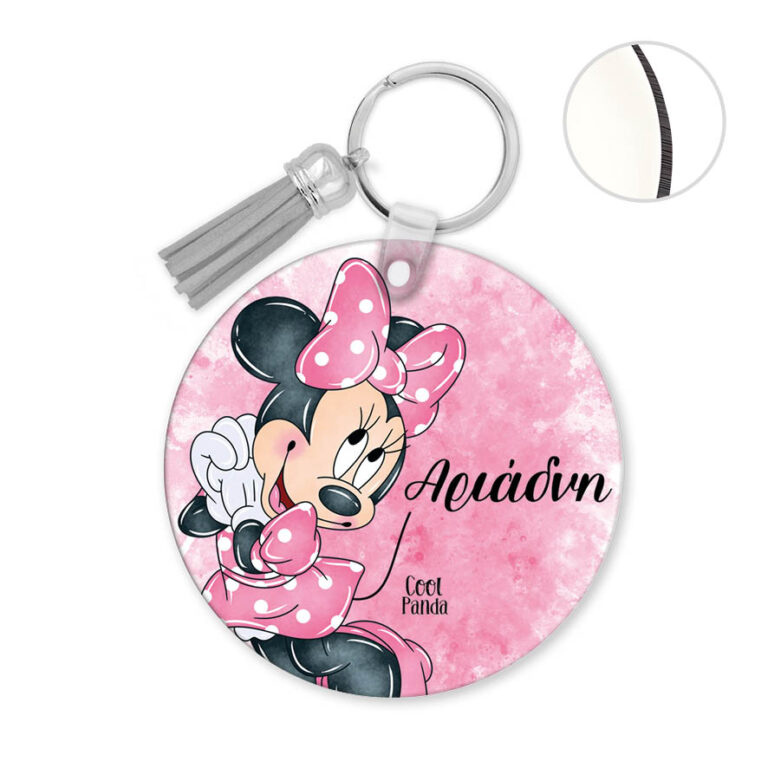 Μπρελόκ ξύλινο “Minnie Mouse”