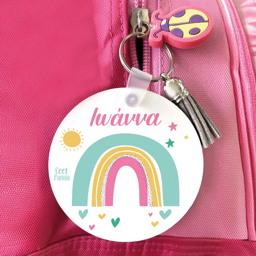 Μπρελόκ ξύλινο “Ουράνια τόξα”