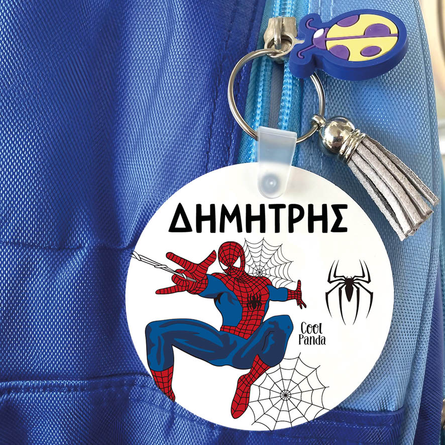 Μπρελόκ ξύλινο “Spiderman”