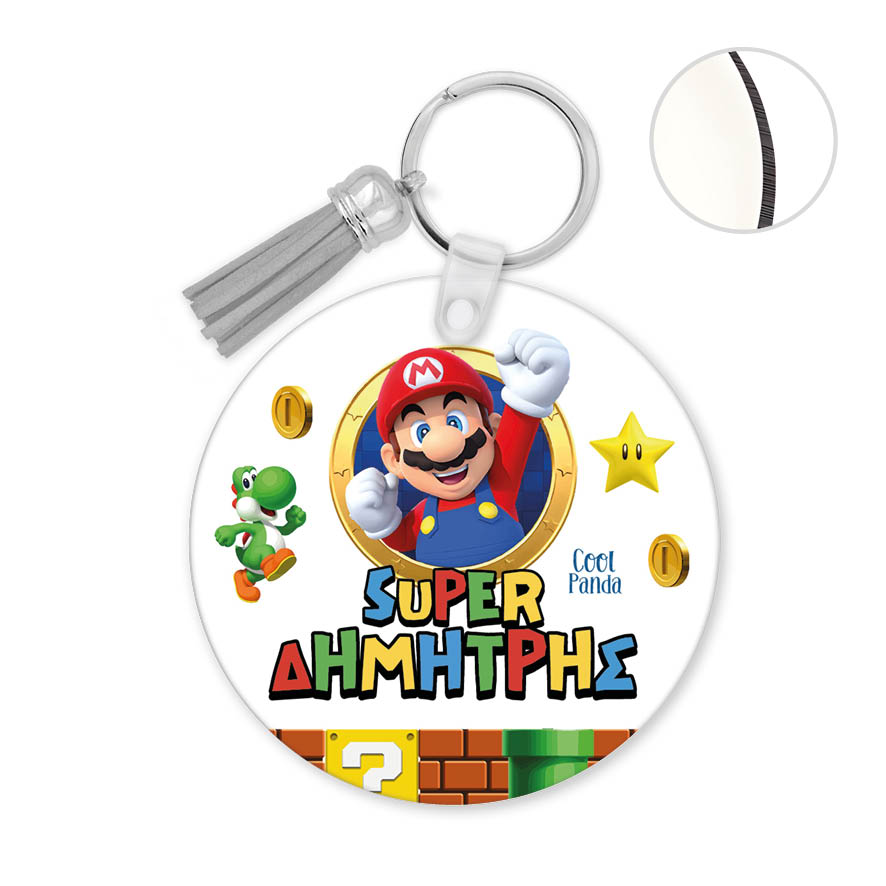 Μπρελόκ ξύλινο “Super Mario”