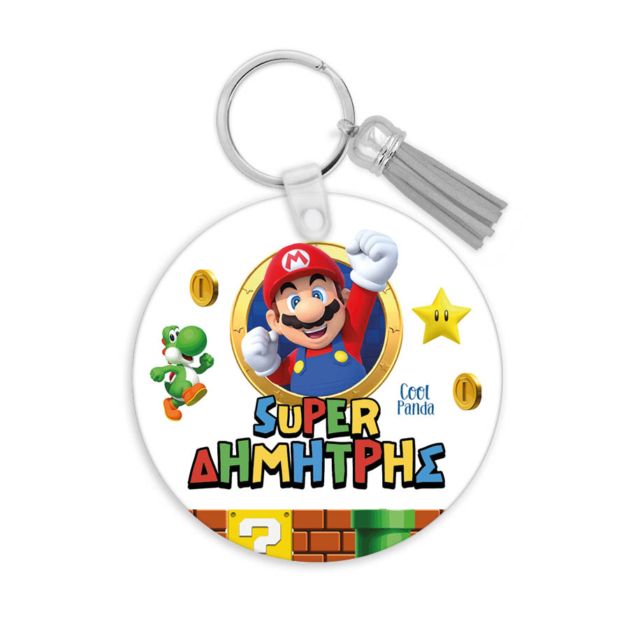 Μπρελόκ ξύλινο “Super Mario”