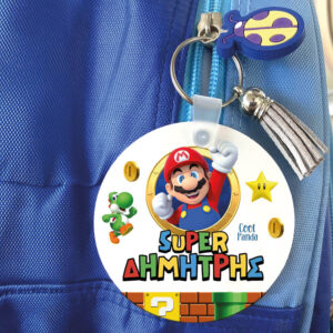 Μπρελόκ ξύλινο “Super Mario”