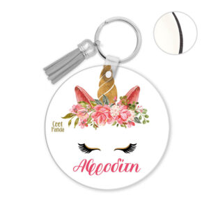 Μπρελόκ ξύλινο “Unicorn face”