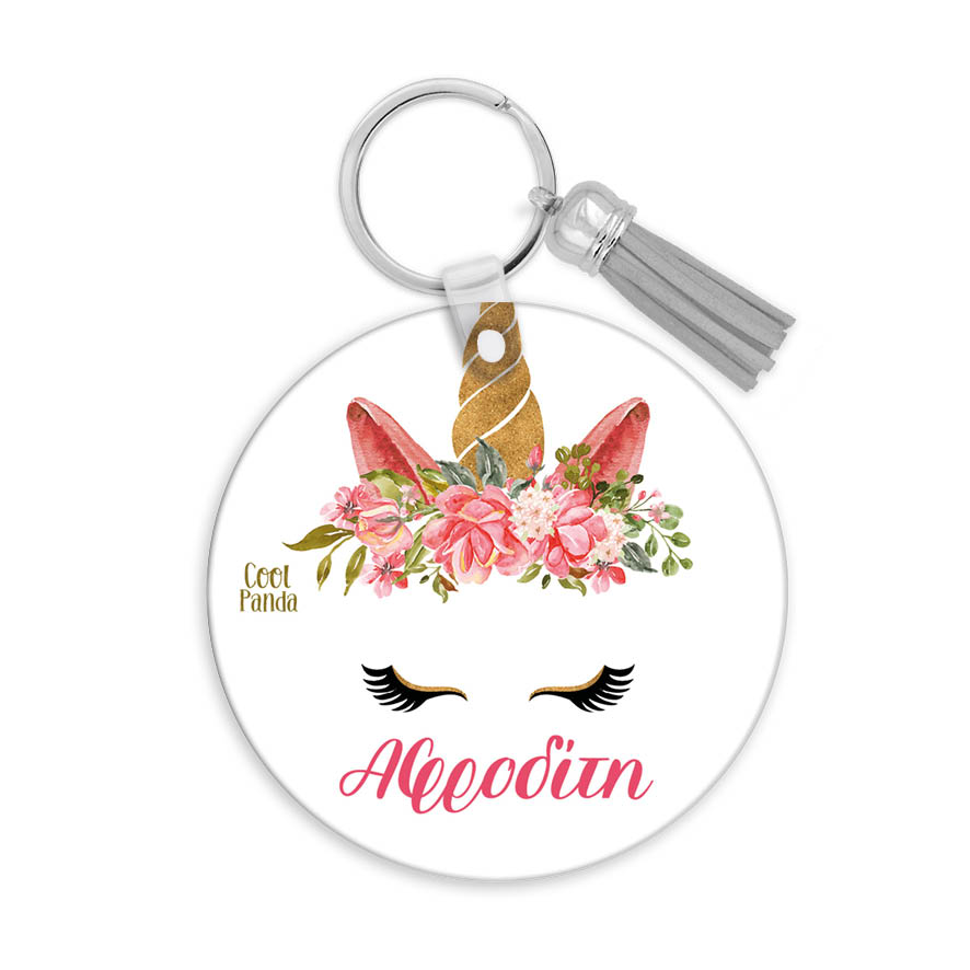 Μπρελόκ ξύλινο “Unicorn face”