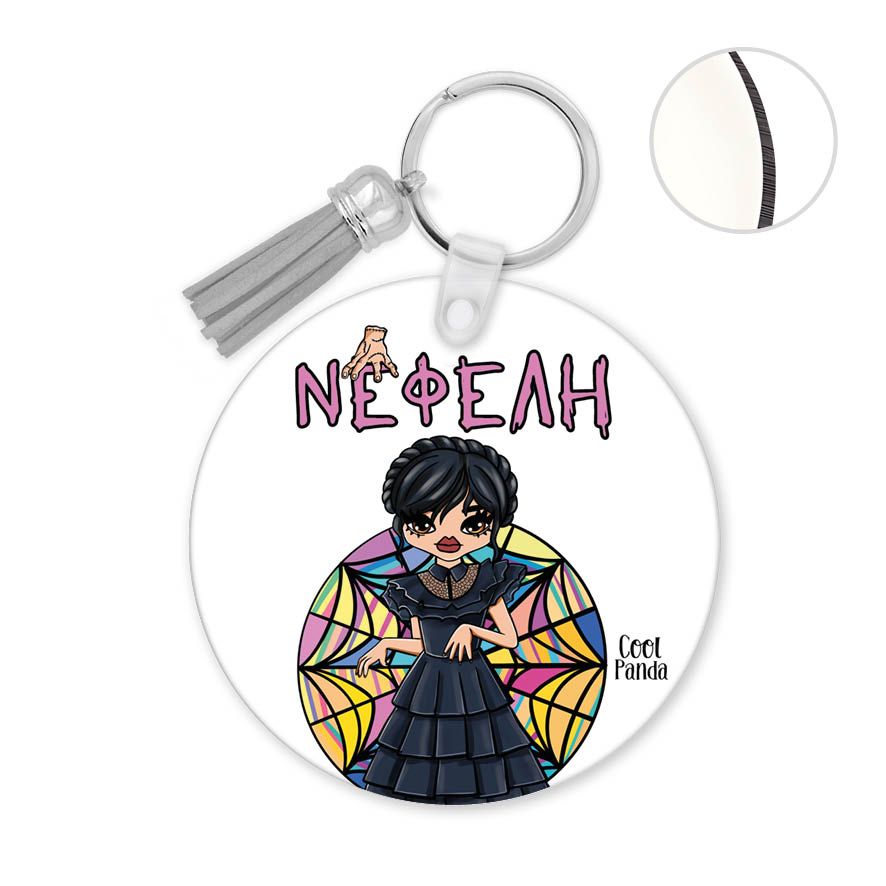 Μπρελόκ ξύλινο “Wednesday”