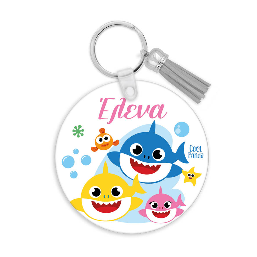Μπρελόκ ξύλινο “Baby shark” girl