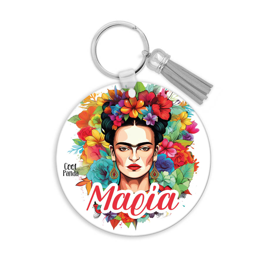 Μπρελόκ ξύλινο “Frida Kahlo”
