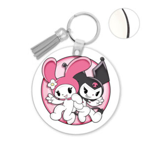 Μπρελόκ ξύλινο “Kuromi”