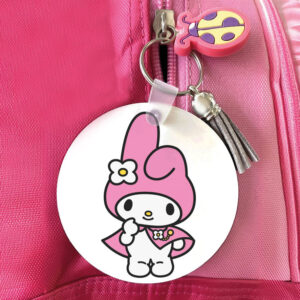 Μπρελόκ ξύλινο “Kuromi Pink”