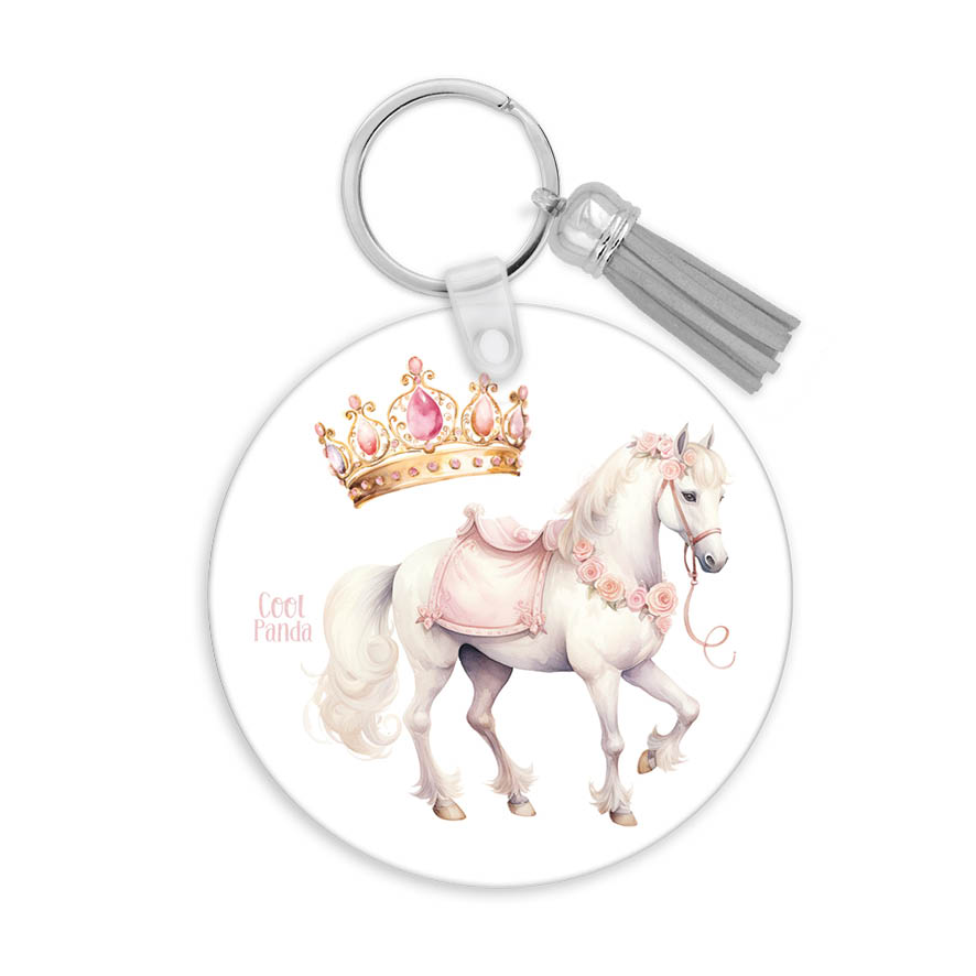 Μπρελόκ ξύλινο “Πριγκίπισσα με κάστρο”