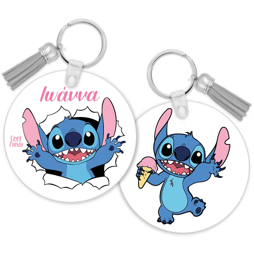 Μπρελόκ ξύλινο “Stitch”