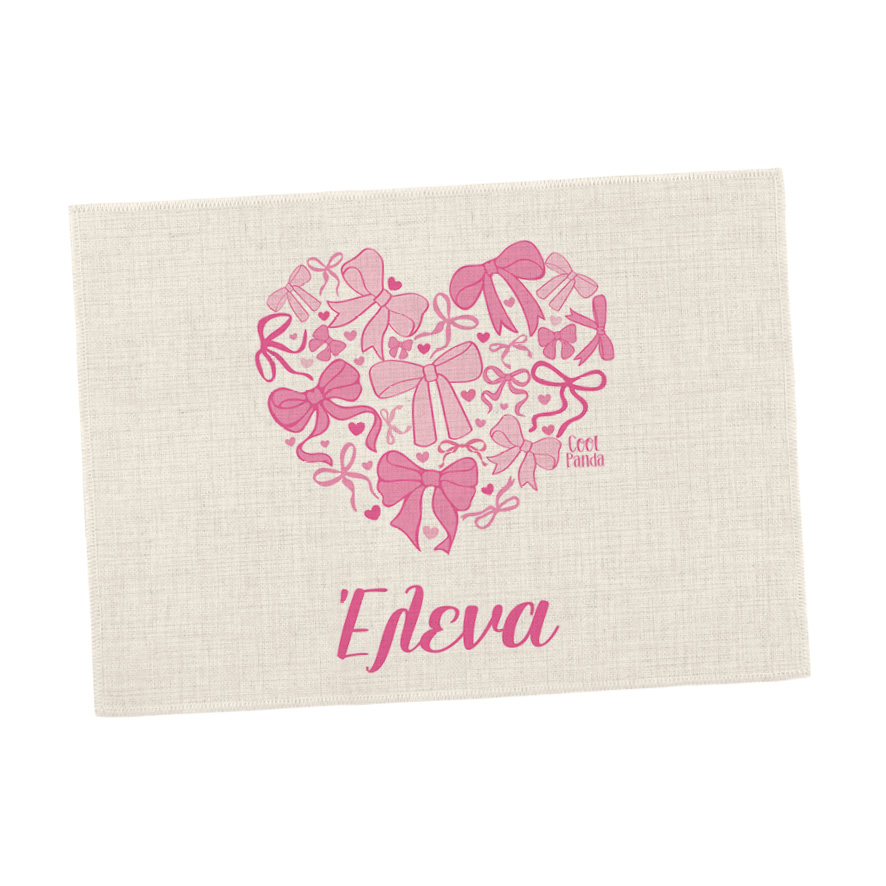 Σουπλά φαγητού λινό “Bow”