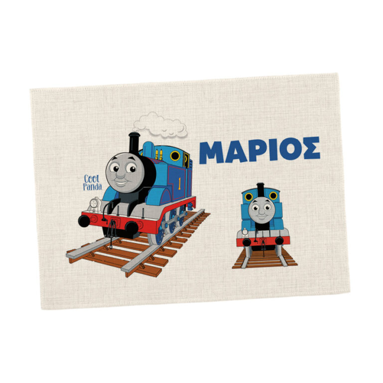 Σουπλά φαγητού λινό “Τόμας το τρενάκι”