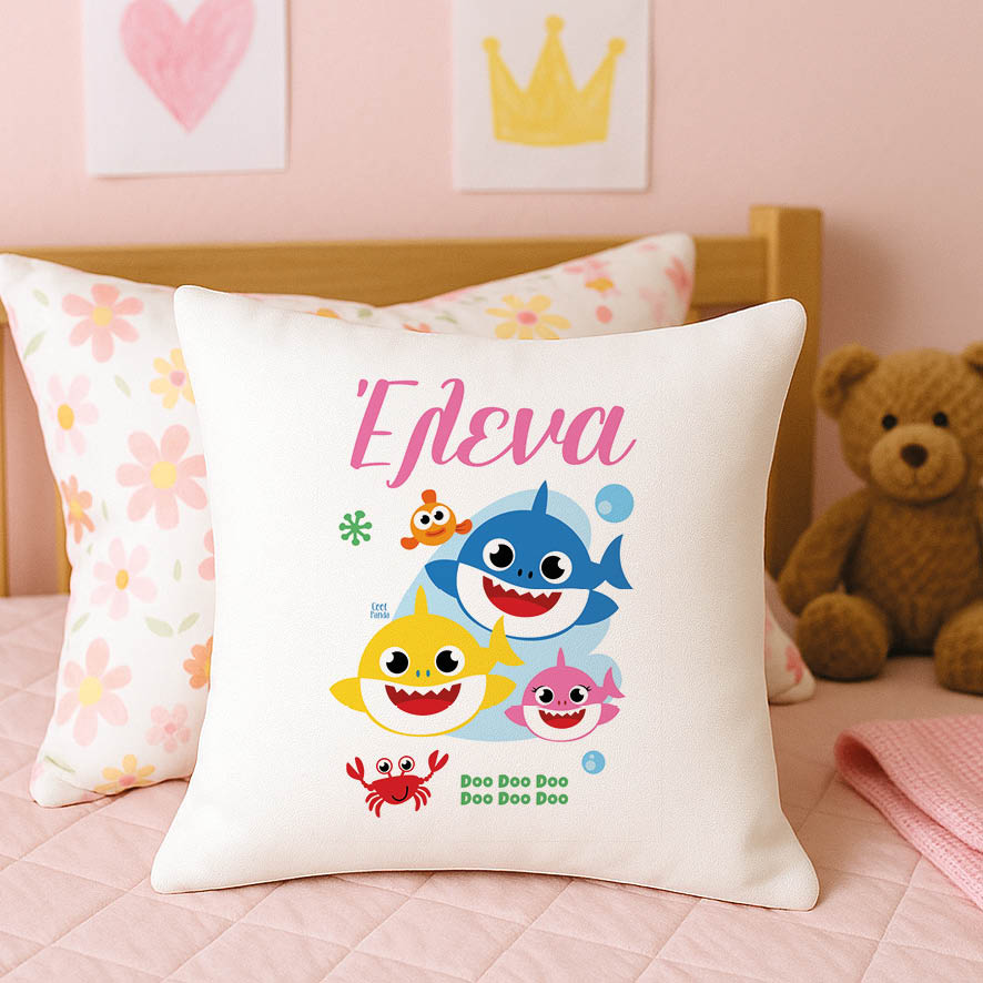 Μαξιλάρι διακοσμητικό “Baby shark” girl