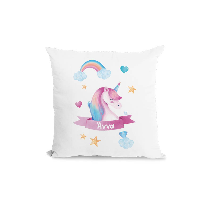Μαξιλάρι διακοσμητικό “Unicorn pink”