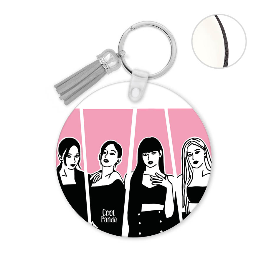 Μπρελόκ ξύλινο “Black Pink”