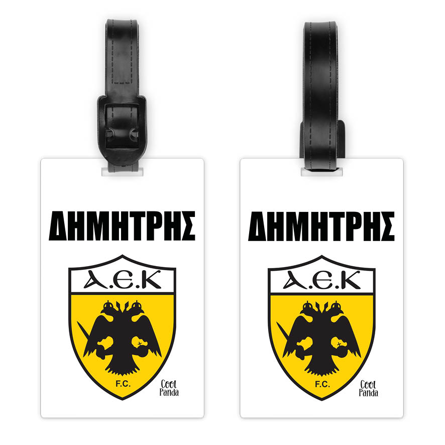 Ταμπελάκι τσάντας ξύλινο “AEK”