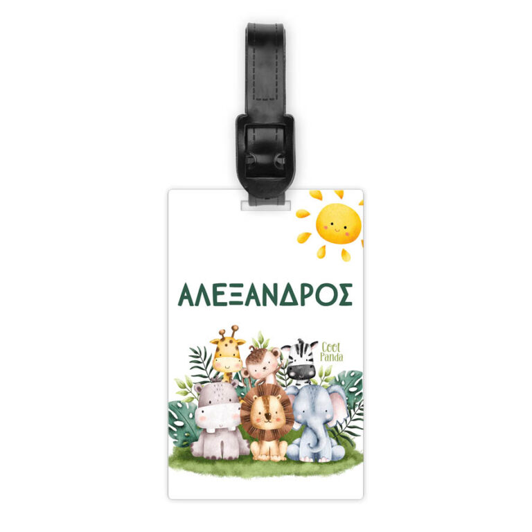 Ταμπελάκι τσάντας ξύλινο “Animals”