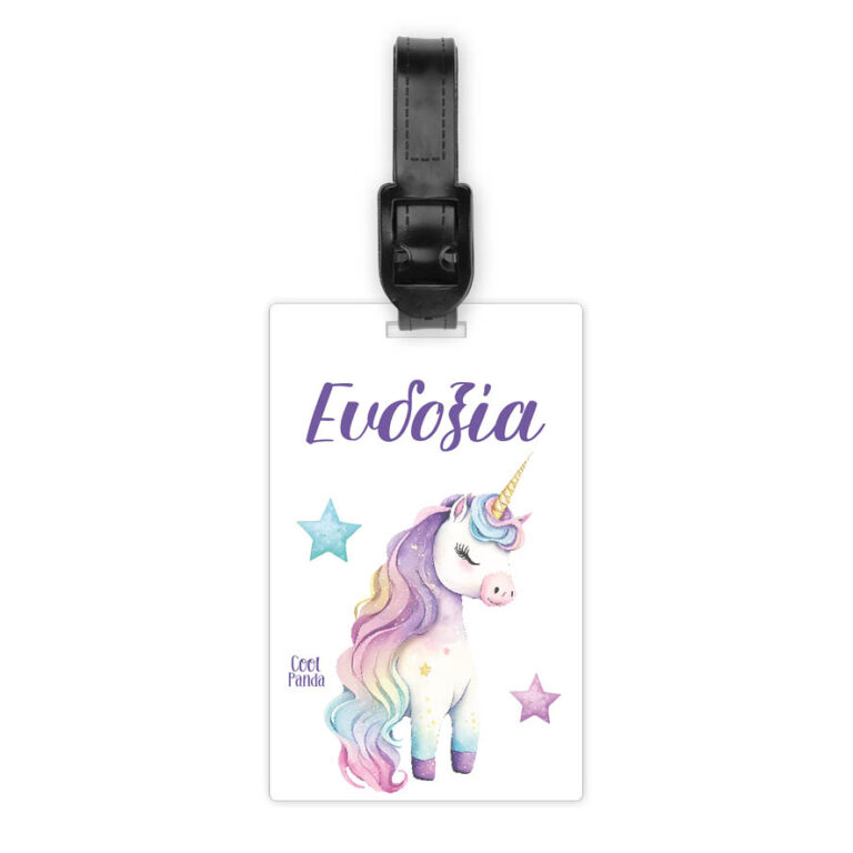 Ταμπελάκι τσάντας ξύλινο “Μωρό Μονόκερος”