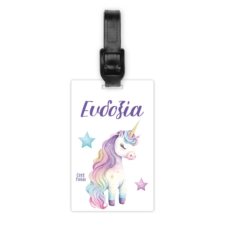 Ταμπελάκι τσάντας ξύλινο “Μωρό Μονόκερος”