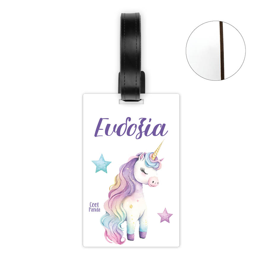 Ταμπελάκι τσάντας ξύλινο “Μωρό Μονόκερος”