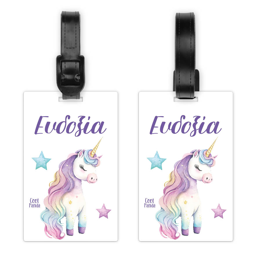 Ταμπελάκι τσάντας ξύλινο “Μωρό Μονόκερος”