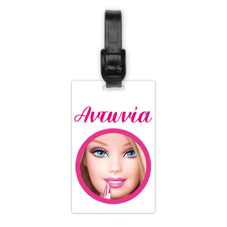 Ταμπελάκι τσάντας ξύλινο “Barbie”