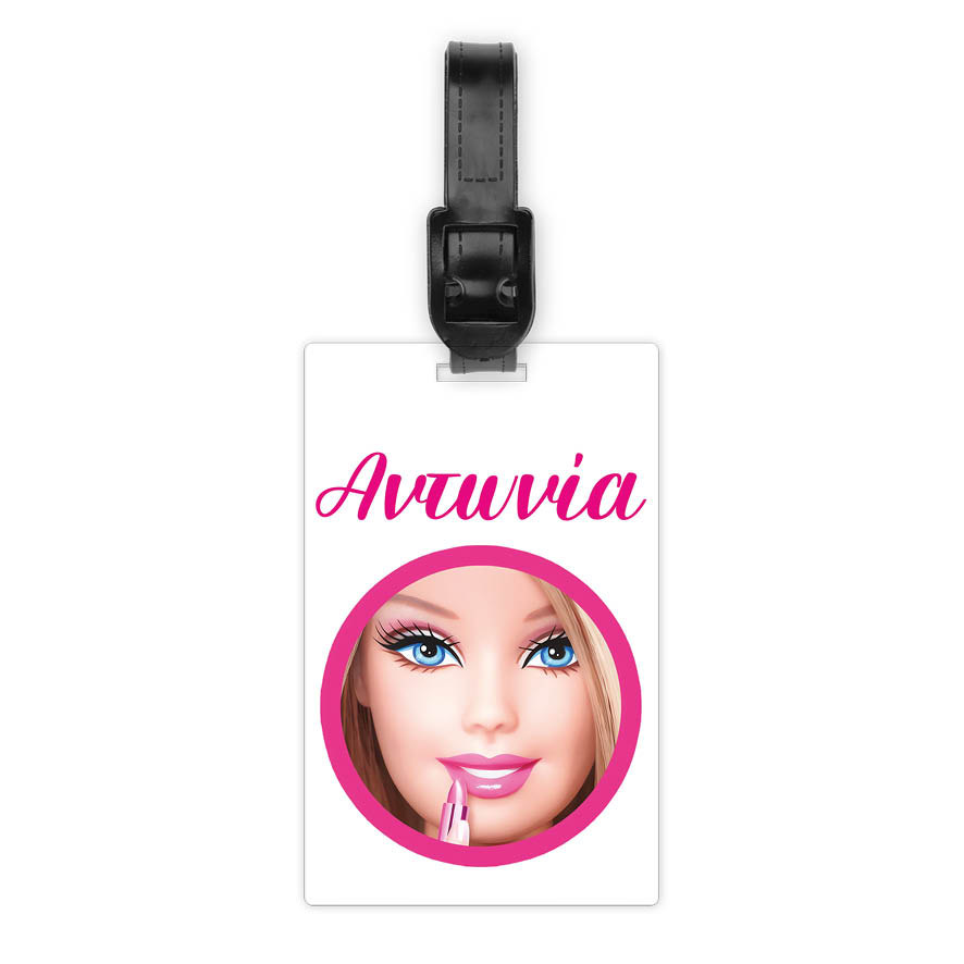 Ταμπελάκι τσάντας ξύλινο “Barbie”