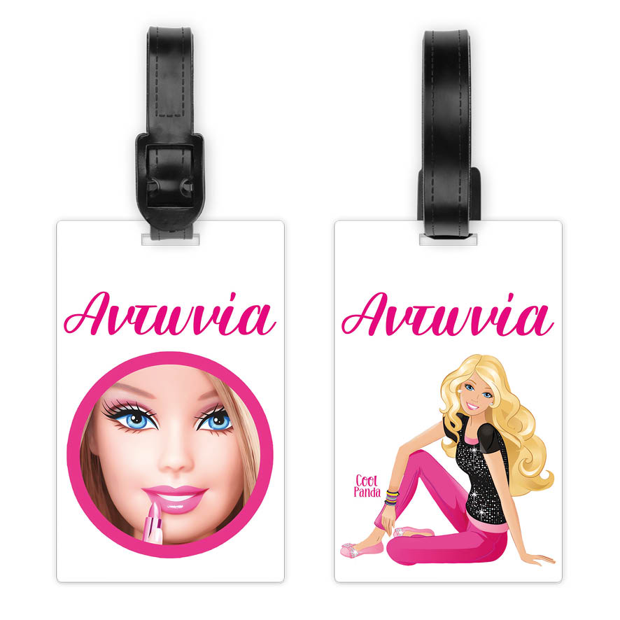 Ταμπελάκι τσάντας ξύλινο “Barbie”