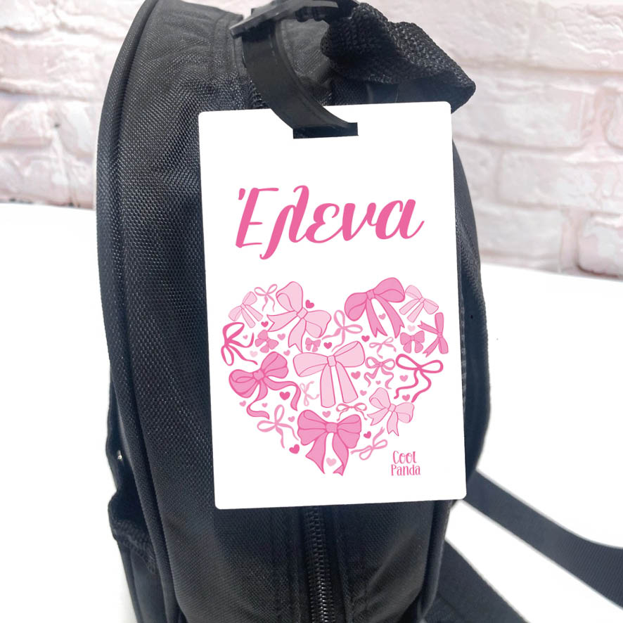 Ταμπελάκι τσάντας ξύλινο “Bow”