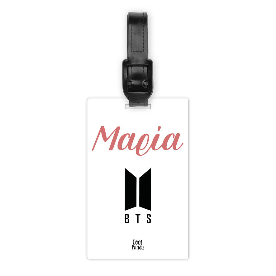 Ταμπελάκι τσάντας ξύλινο “BTS”