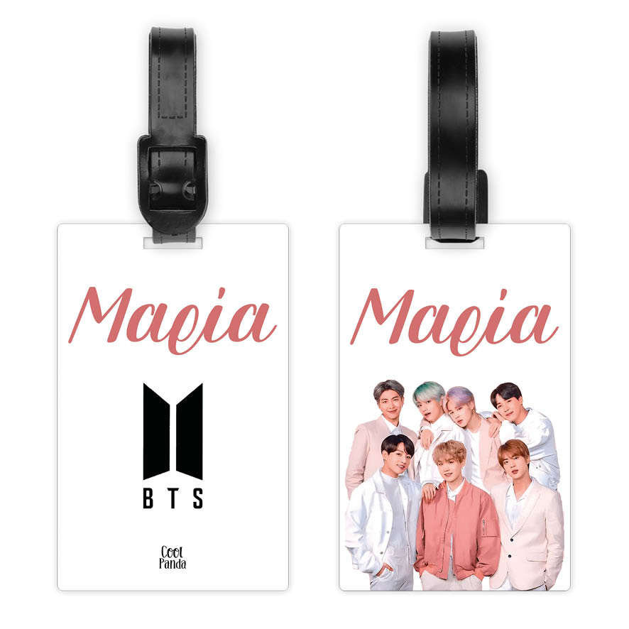 Ταμπελάκι τσάντας ξύλινο “BTS”