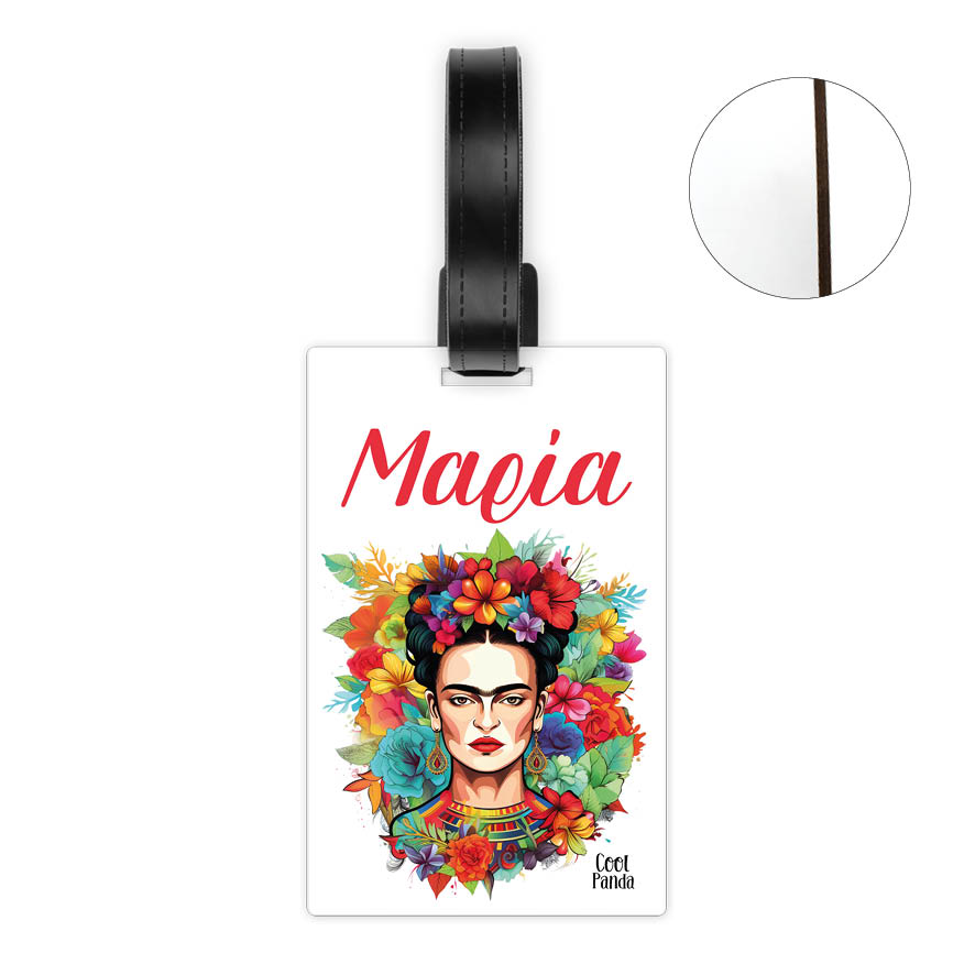 Ταμπελάκι τσάντας ξύλινο “Frida Kahlo”